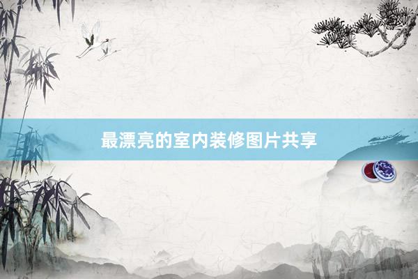 最漂亮的室内装修图片共享